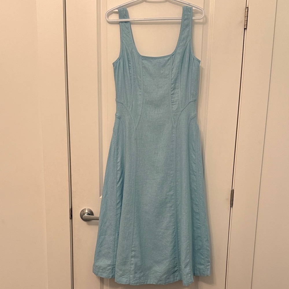 House of Harlow 1960 Sky Blue Sleeveless Midi Dress